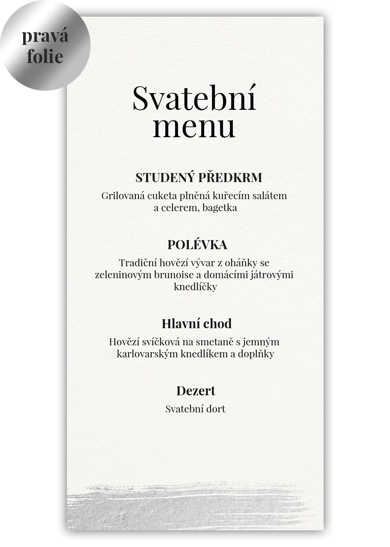Chutné svatební menu. - Gold brush